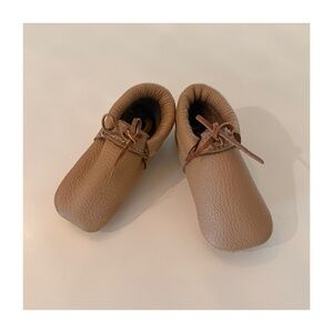 Handmade Classic Tan Leather Baby Moccasins